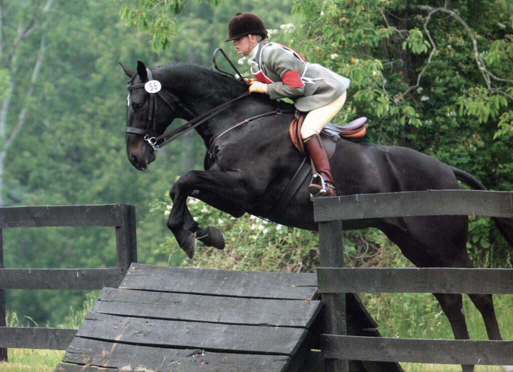 Young Rider over coop at Junior North American Field Hunter Championships Photo by Isabel-Kurek