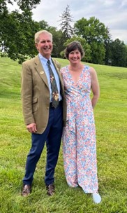 Charles & Boo Montgomery at VA Hound Show receiving Ian Milne Award