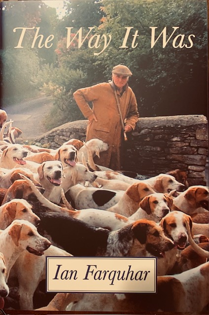 Cover of book "The Way It Was", man standing with a bunch of foxhounds