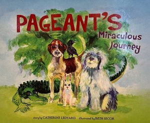 cover of book with illustration of dogs and title